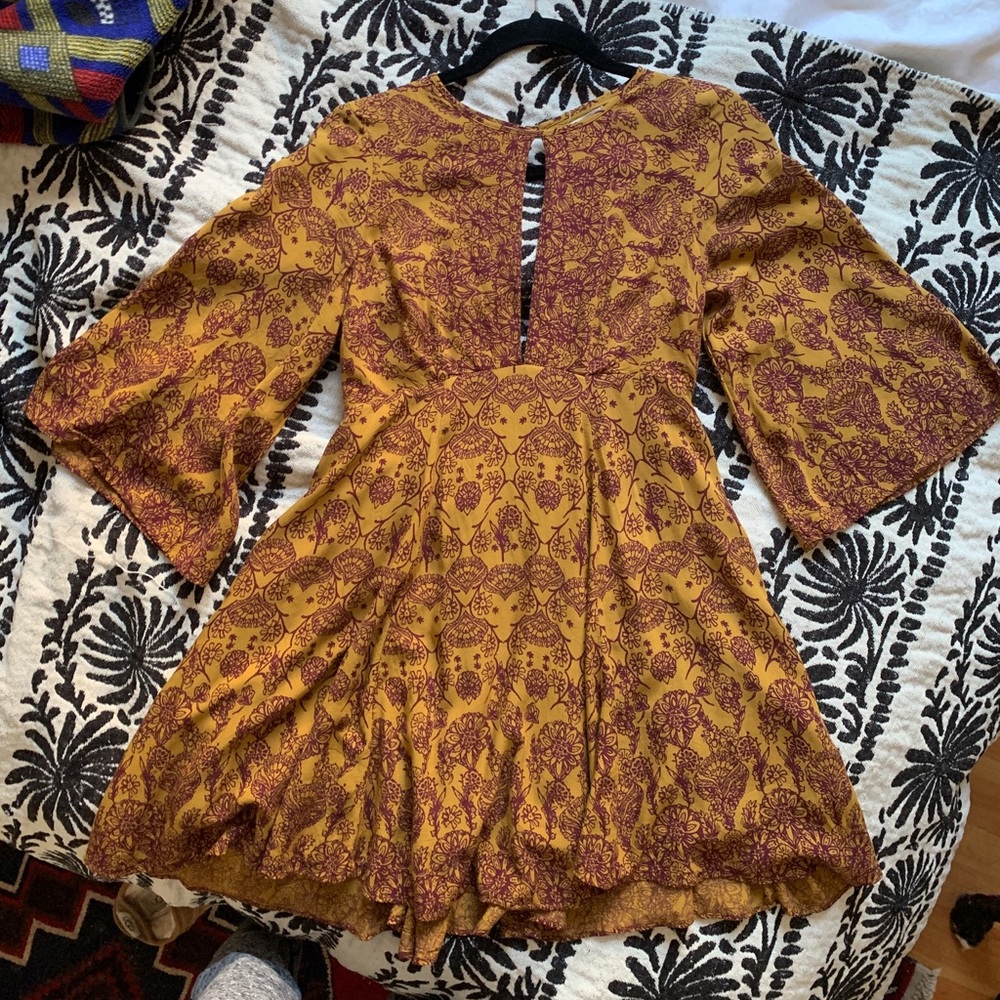 Urban Outfitters Ecote Butterfly Sleeve Mini Dress